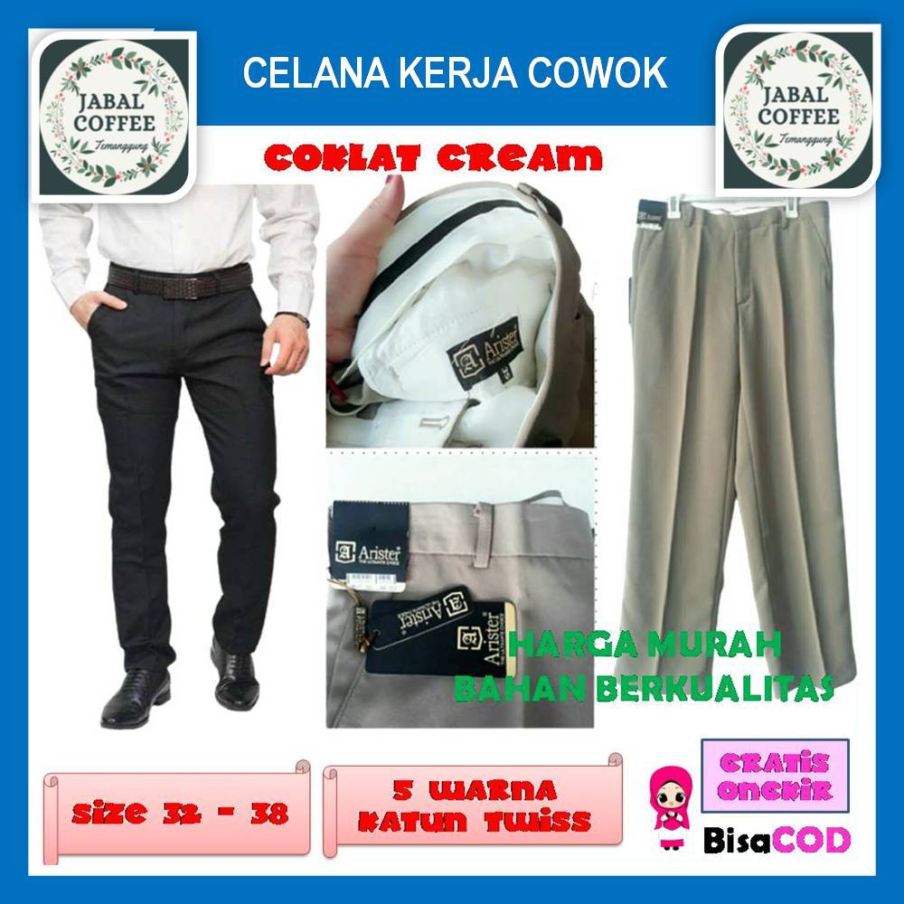 Celana Panjang Pria Keren Kekinian / Celana Panjang Pria Kerja Kantor J11