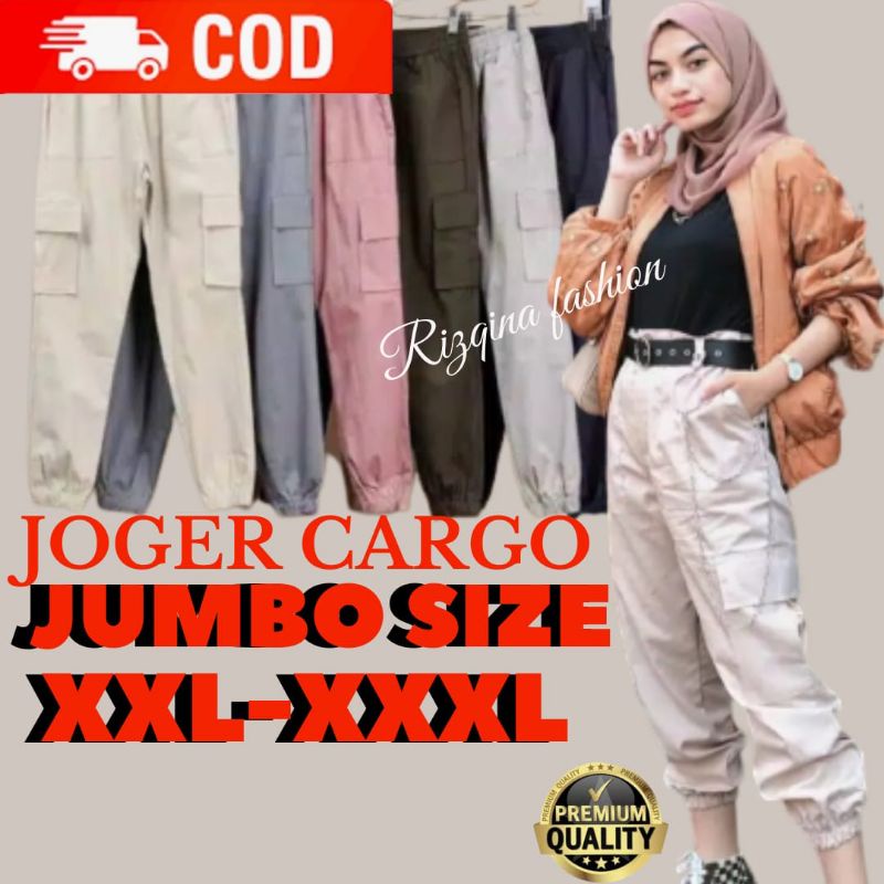 [TERLARIS] Baggy pants Jogger Wanita | Celana cargo drill premium | baggypant jumbo