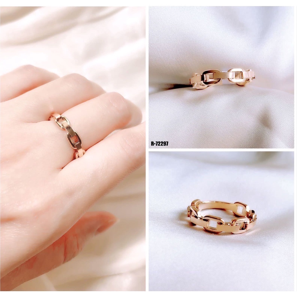 COD! cincin titanium wanita simple anti karat size imporrt