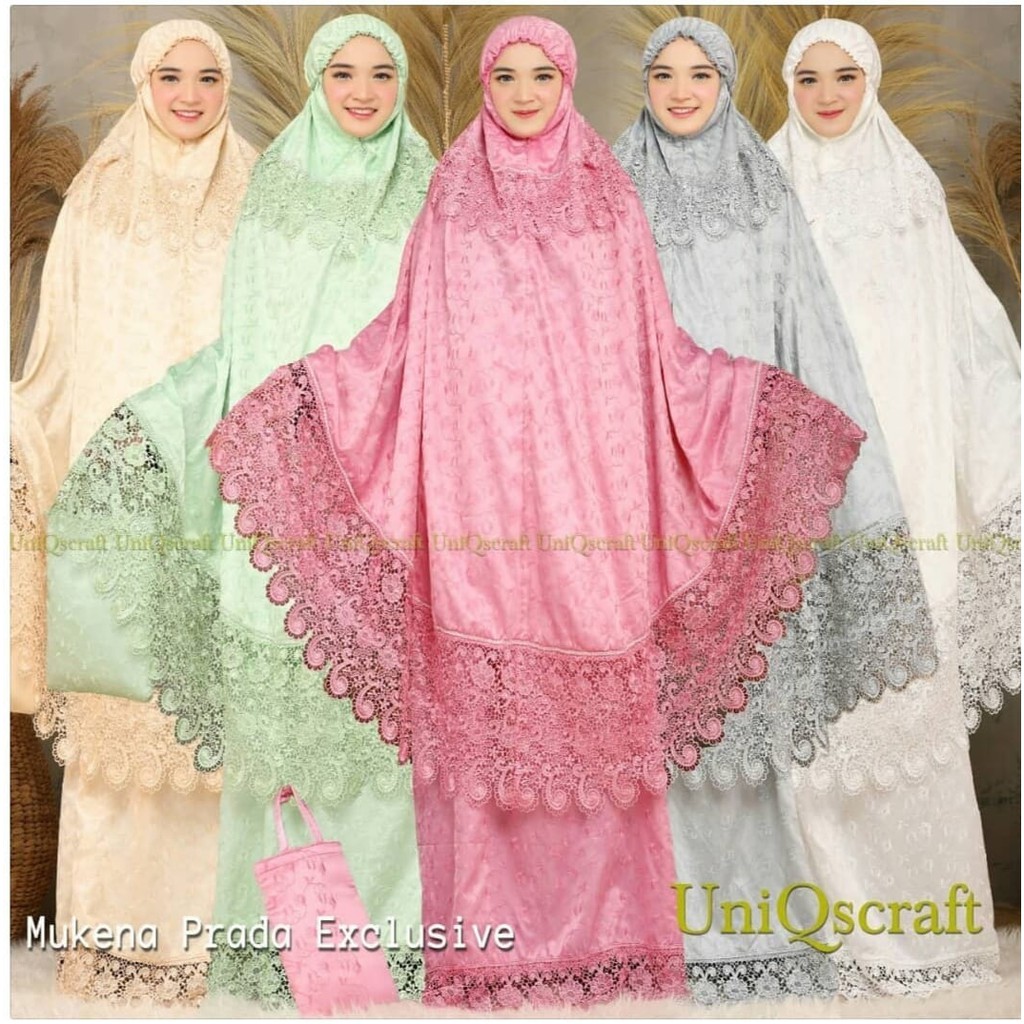 MUKENA KEONG PRADA SUTRA PARIS FULL BORDIR WARNA MUKENA KATUN JUMBO