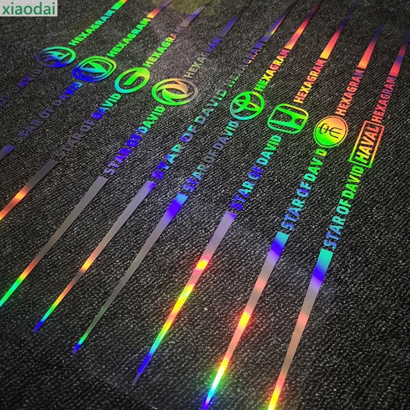 Stiker LOGO Reflektif laser Tahan Air Untuk Dekorasi Pintu Mobil