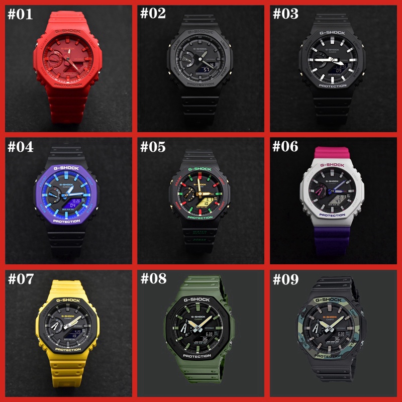 Casio G-Shock GA2100 GA-2100-4A GA-2100-1A Unisex Jam Tangan Tahan Air Jam Tangan Olahraga Pria Jam Tangan Kasual Wanita