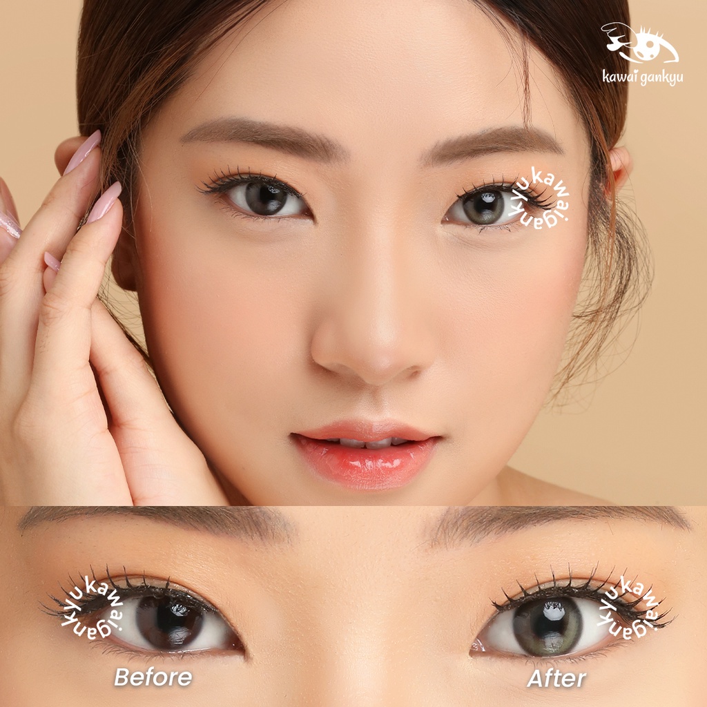 KawaiGankyu Softlens - Luina Cattie Gray (1botol)