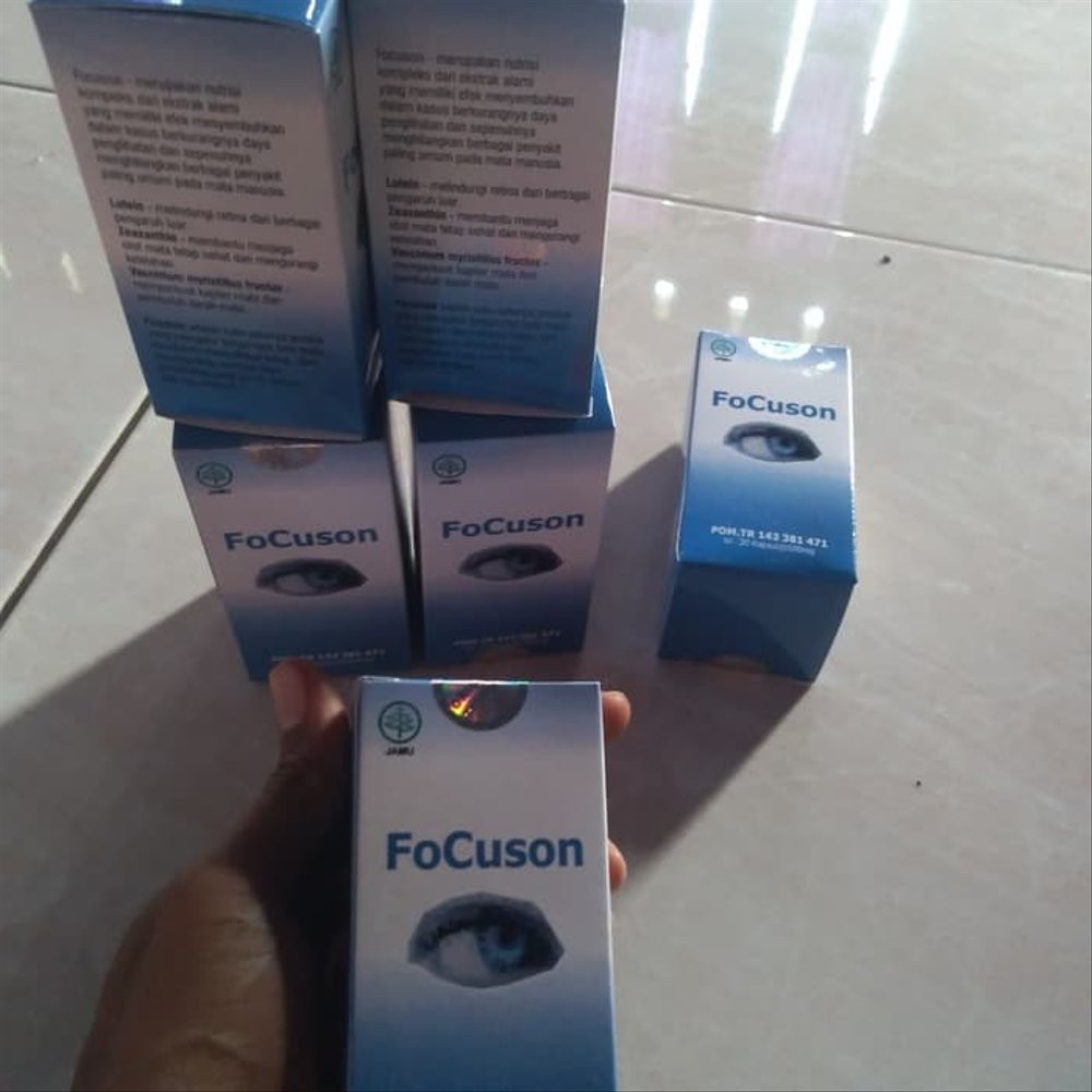 OBAT MATA FOCUSON Asli-Original Obat Mata Herbal Minus-Plus Silinder Rabun Katarak FoCuson BPOM Asli