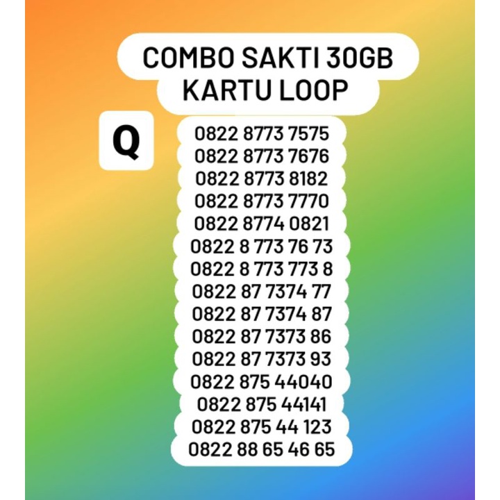 KARTU COMBO SAKTI TSEL AS KODE Q