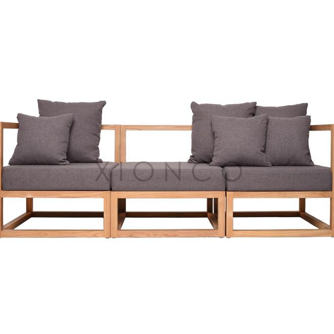 Cubix Series - Kursi Tamu Sofa Modern Minimalis 3 Seaters - Xionco - Putih