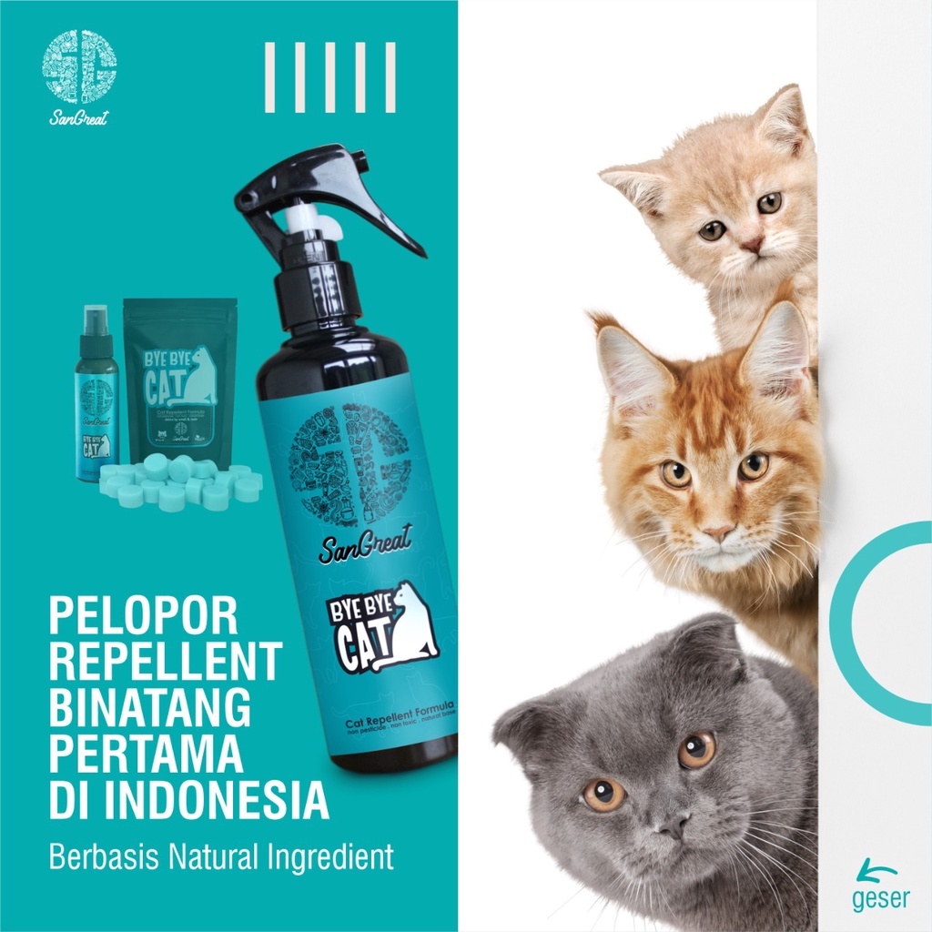 Semprotan anti kucing pengusir kucing alami spray 250 ml bye bye cat untuk mencegah kucing berak dan spraying pipis pup sembarangan