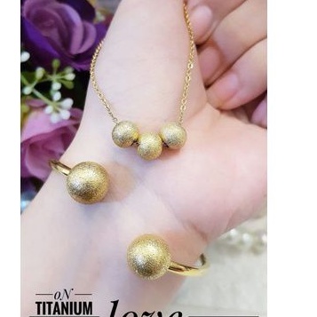 titanium set gelang dan kalung s1322