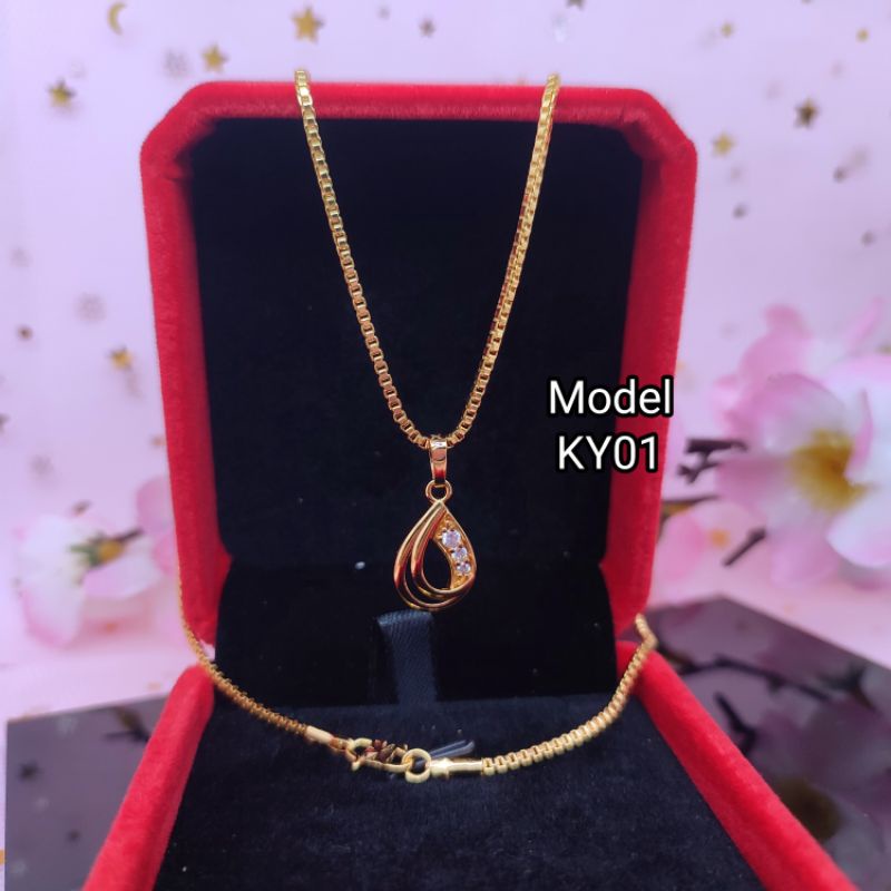 Kalung Wanita dewasa lapis emas 24k anti karat Panjang Terbaru COD