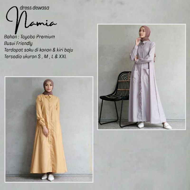 GAMIS / DRESS WANITA DEWASA BAHAN TOYOBO PREMIUM