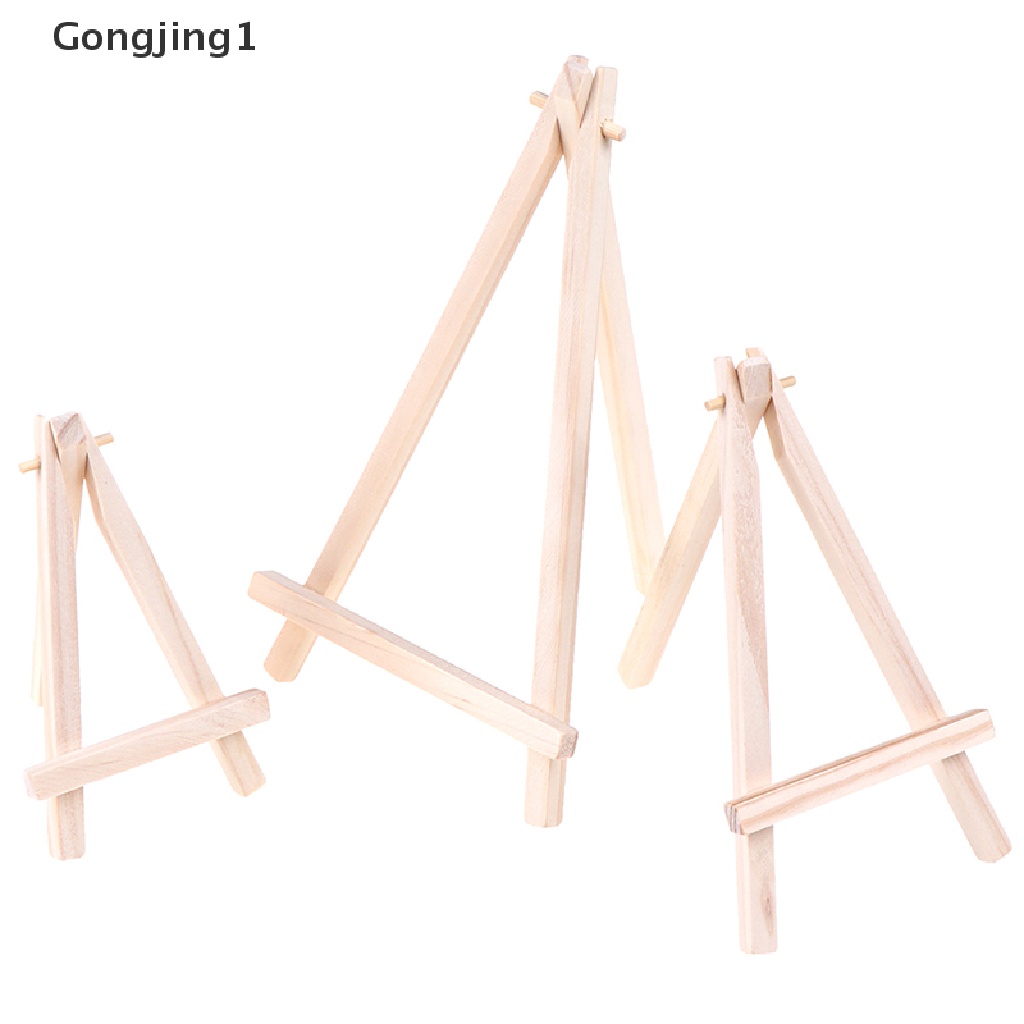 Gongjing1 Tripod Mini Bahan Kayu Untuk Display Lukisan Kanvas