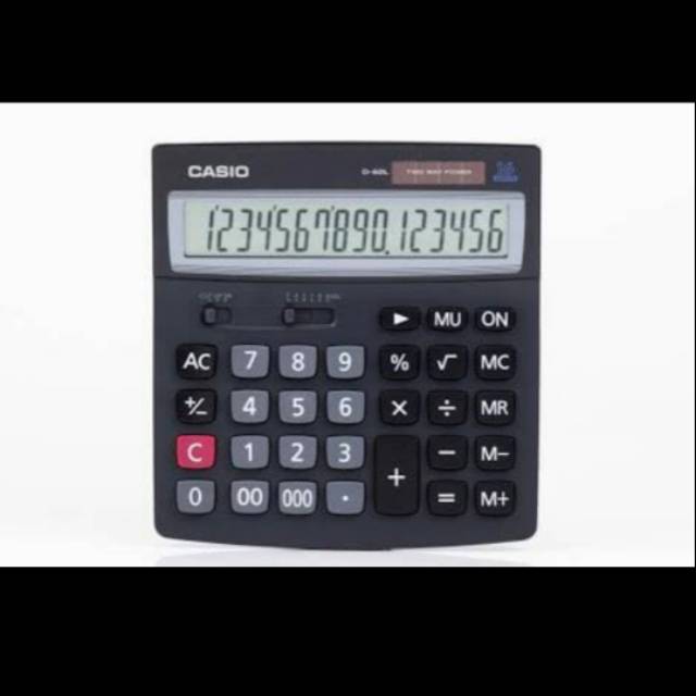 

KALKULATOR/CALCULATOR DESKTOP/KALKULATOR CASIO D-60/16 DIGIT MAKS# ORIGINAL CASIO