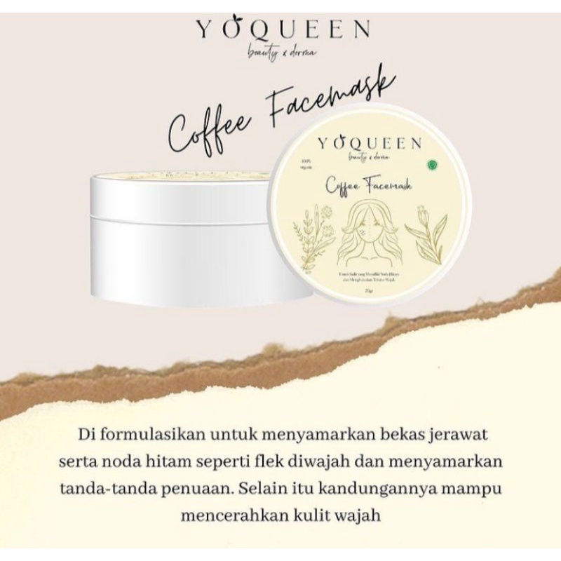 Masker Camille beauty BPOM//masker clayrs Mugwort //masker clayrs saffron/masker yoqueen beauty BPOM-Coffee yoqueen