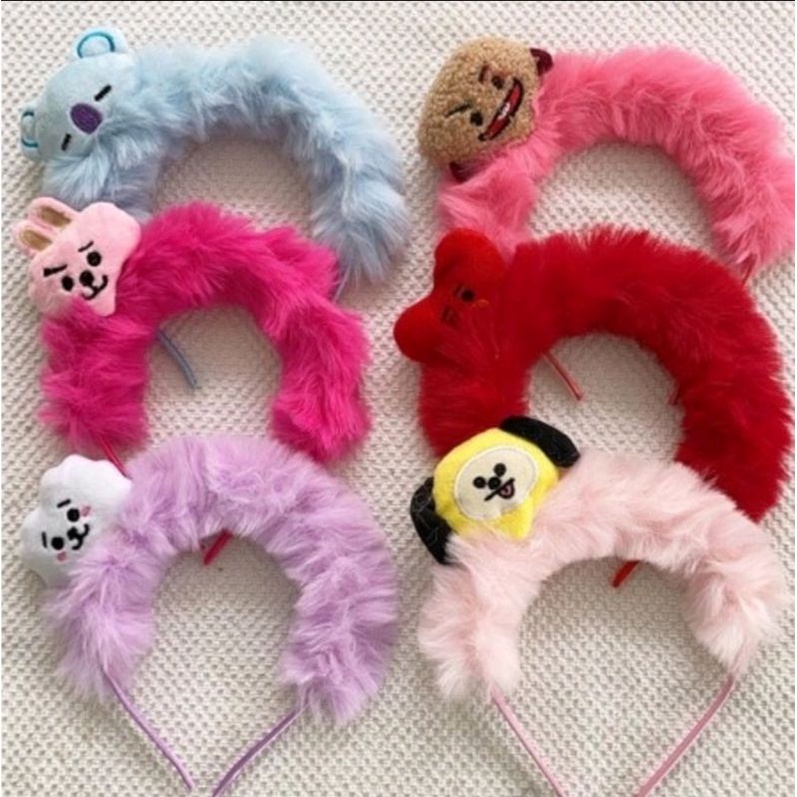 Bando Bulu Lucu Korea Motif BTS Import Best Seller