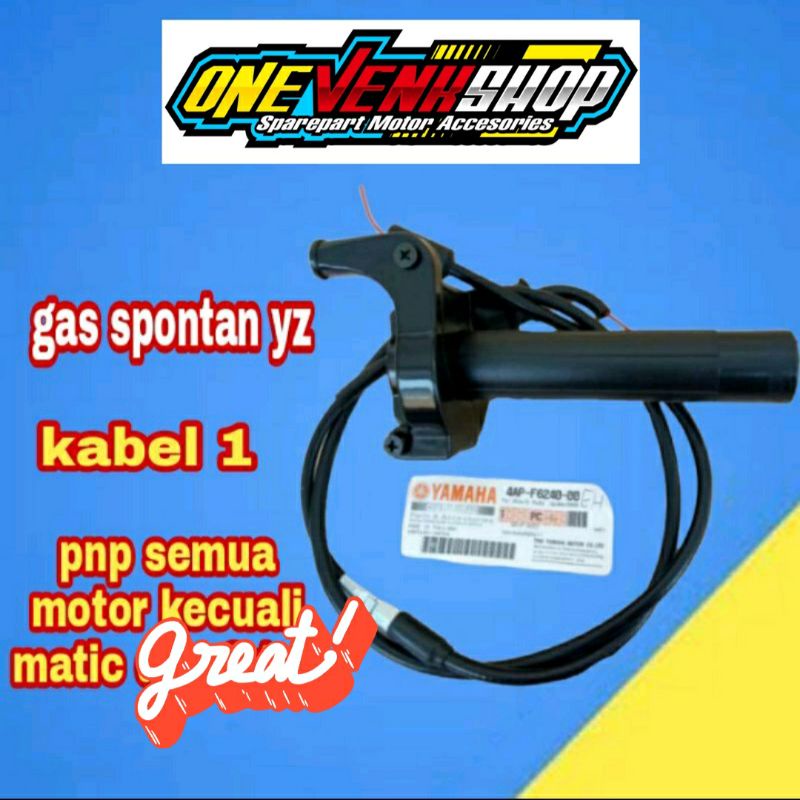 GAS SPONTAN ORIGINAL YAMAHA YZ 125, PNP SEMUA MOTOR KECUALI MATIC