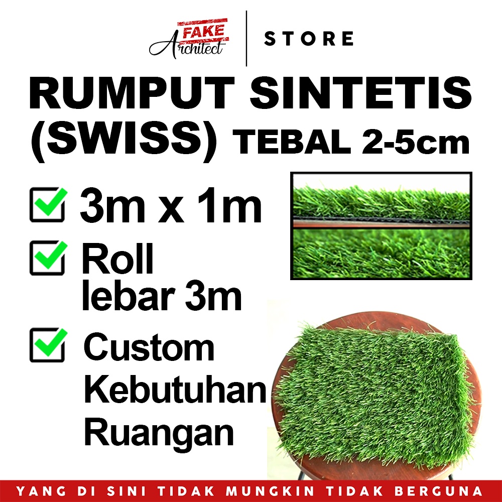 Jual Rumput Sintetis Swiss Per M X M Custom Roll Lebar Meter Bisa