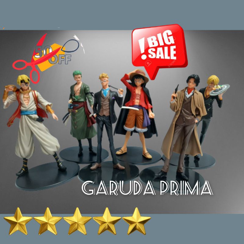 Jual Action figure One Piece Luffy / Ace / Zoro / Sanji / Sabo / Marco