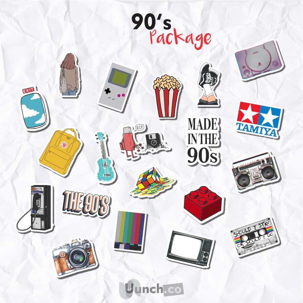 STICKER AESTHETIC CASE HANDPHONE LAPTOP TUMBLR BUJO 90's | Shopee Indonesia