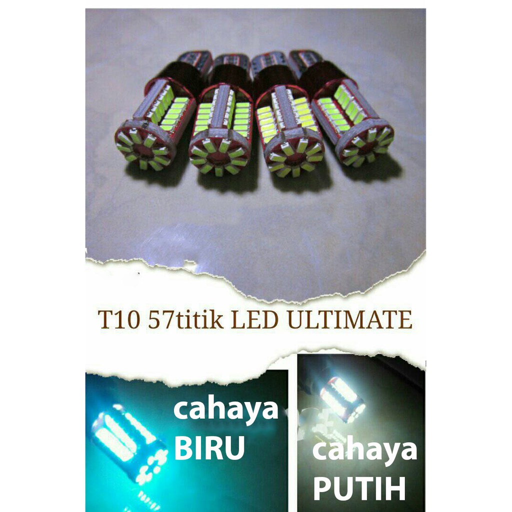 Cahaya PUTIH Lampu T10 Led 57 titik CANBUS Super Bright Senja Mundur