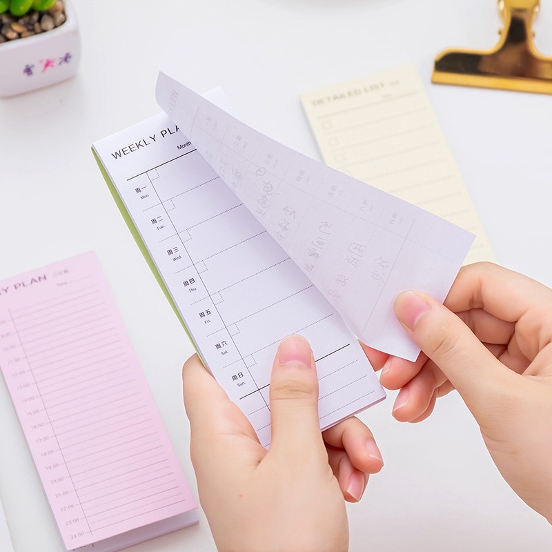 30 Sheets Schedule Sticky Note Memo Pad Planner Sticker School Office Supplies