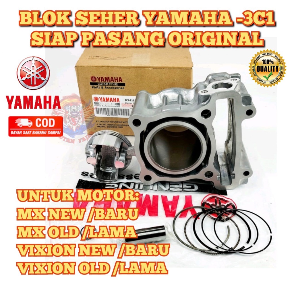 blok seher cylinder YAMAHA 3C1 block seher Vixion old lama asli original Vixion NVL R15 V2 Ori YGP