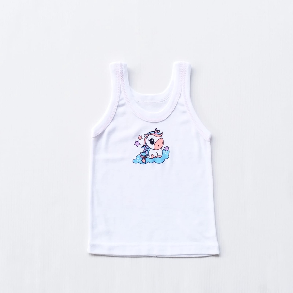 Plazababyku COMFY KAOS SINGLET MOTIF ANAK kaos dalam oblong anak laki2 dan perempuan newborn-3thn NEW