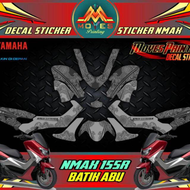Decal sticker yamaha nmax fulbody sticker motor nmax 155R Batik abu