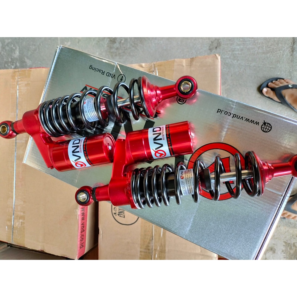 shock / shockbreaker vnd original motor bebek 280 320 340mm tiger mx king shogun dll pnp - charmoto