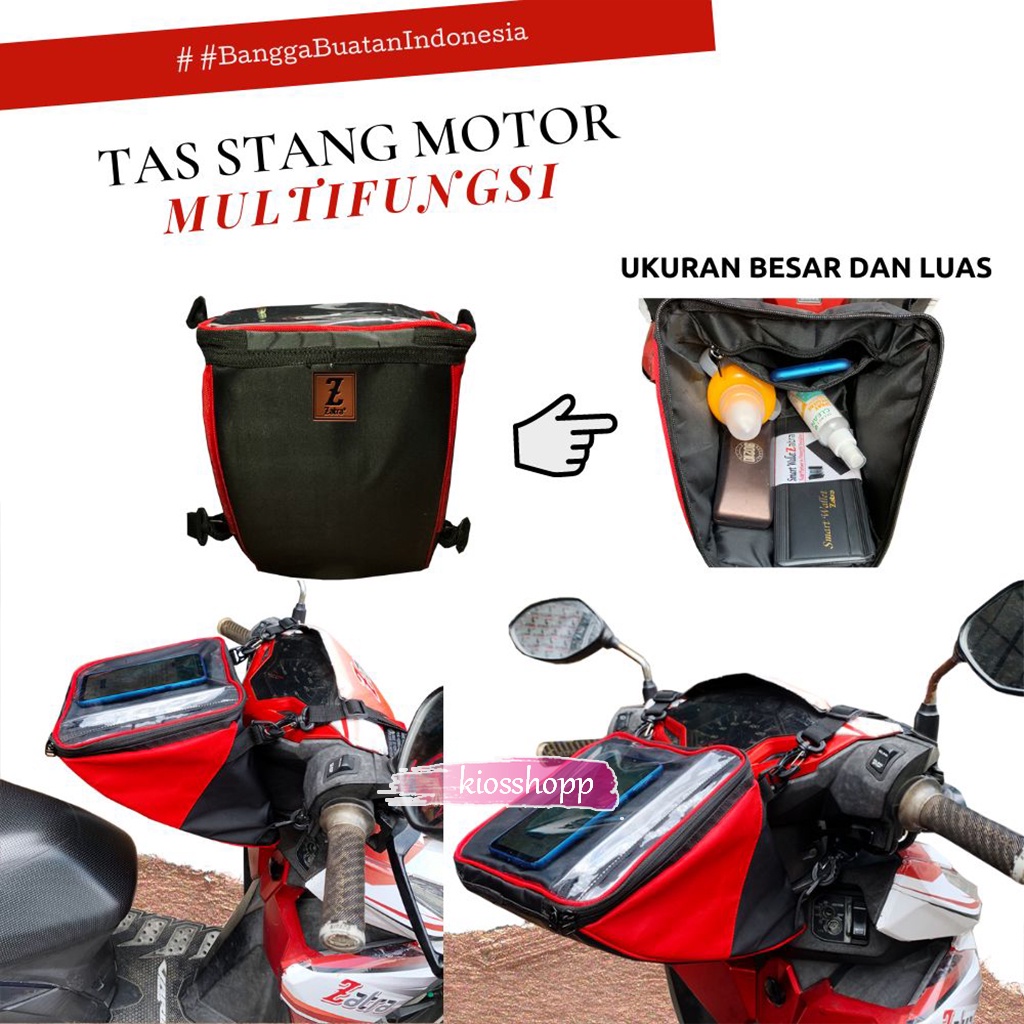TAS STANG MOTOR WATERPROFF MULTIFUGNSI PORTABLE AMAN UNTUK TEMPAT HP dan BAGASI MOTOR