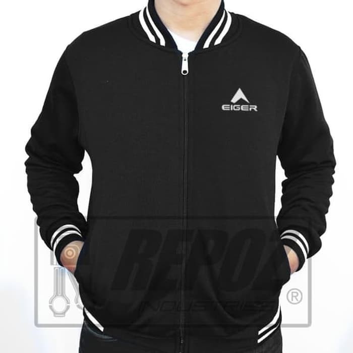Jaket Varsity Hitam