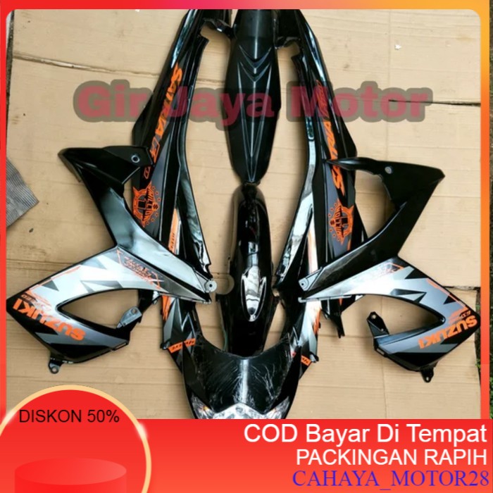 Fullset full body halus Motor Suzuki Satria Fu facelift 2014 2016 Hitam Terlaris Termurah