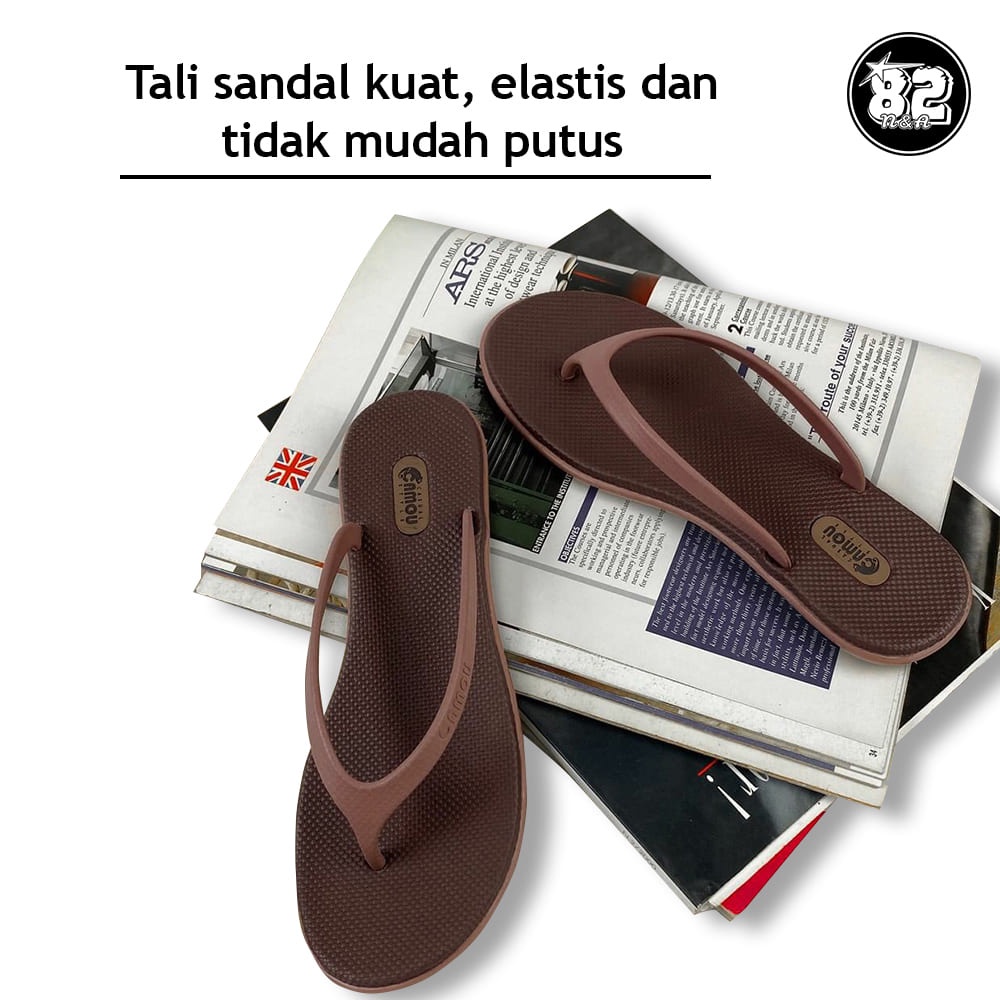 Camou Sendal - WINDY Auntumn Sandal Jepit Tali Wanita Casual Bahan Full Karet Anti Licin Tersedia Ukuran 36-40