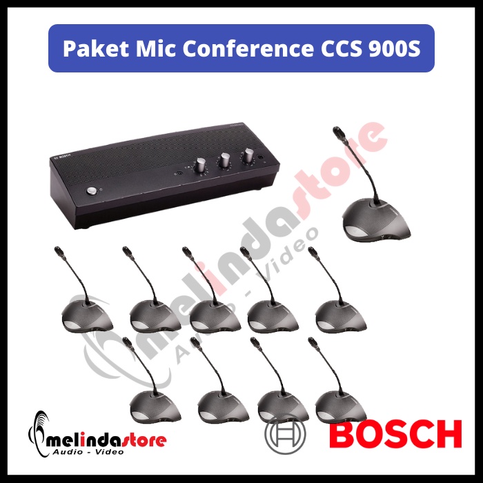 Paket Mic Conference System Kabel BOSCH CCS 900S Ultro 9 Peserta