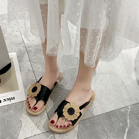 Sendal Tali Wanita Import Fashion Sandal Slop Cewek Murah Sendal Jepit Santai Terkini SD-040