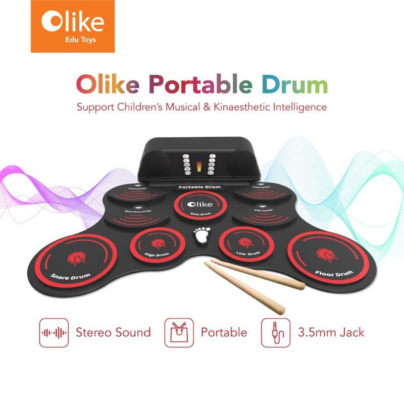 OLIKE PORTABLE DRUM ELEKTRIK GARANSI RESMI OLIKE