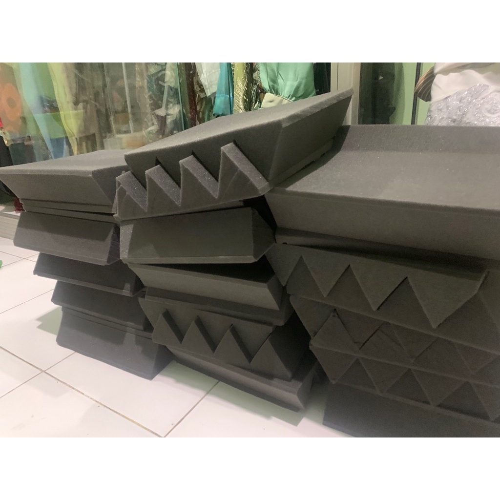 Busa Peredam suara model zigzag - ACOUSTIC FOAM WEDGE ZIGZAG 25x25x6 cm (isi 10pcs)