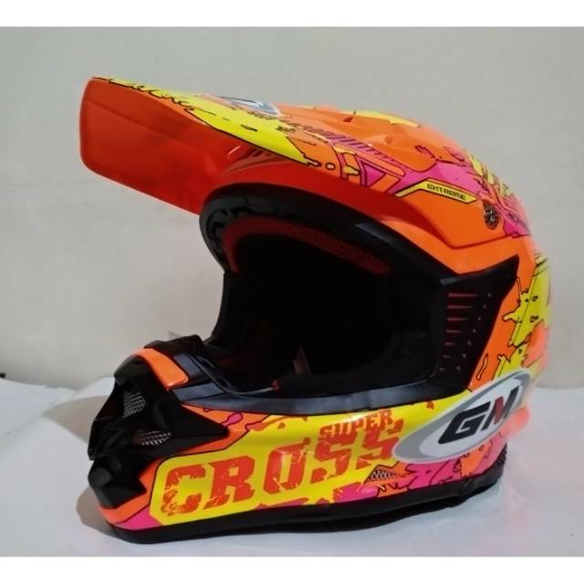 HELM CROSS TRAIL GM SUPER CROSS SE KINETIC ORANGE FLUO YELLOW