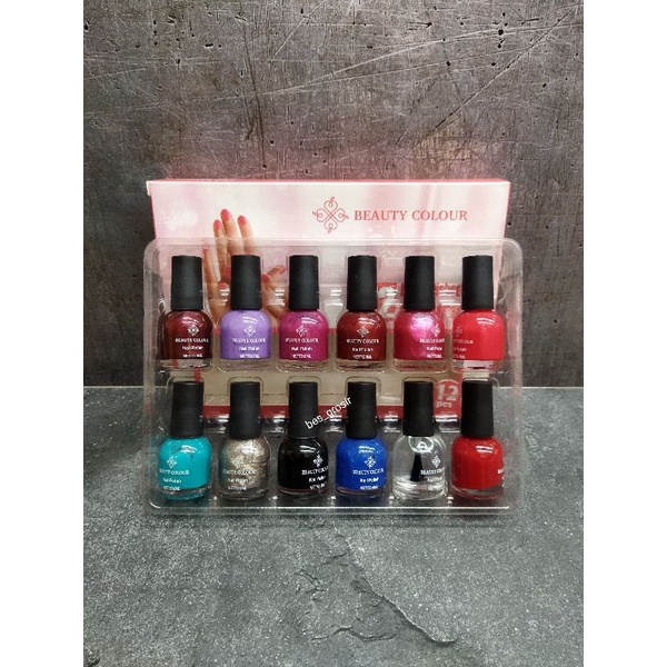 Kutek beauty colour mix gentong papan ( 12 pcs )