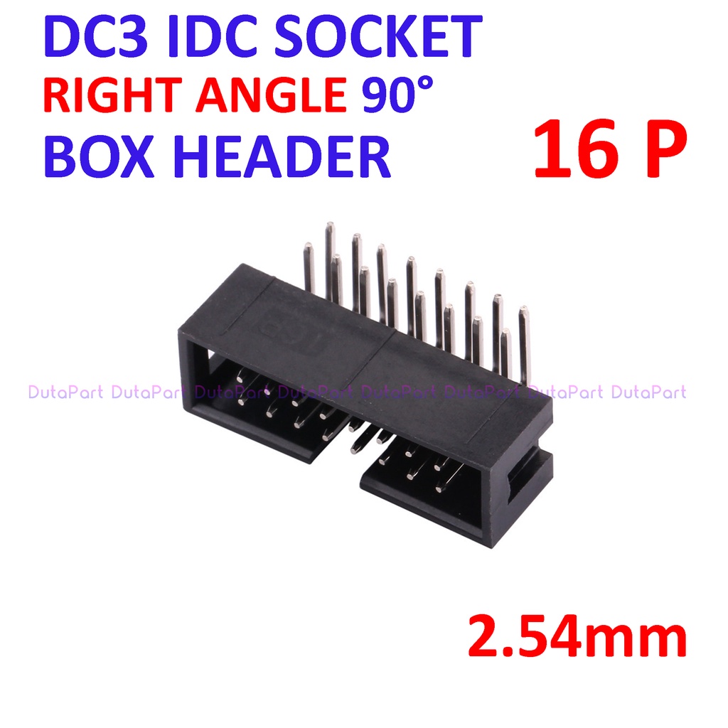 DC3-16P Socket IDC Male Right Angle Siku 16P 16 Pin 2x8 Box Header