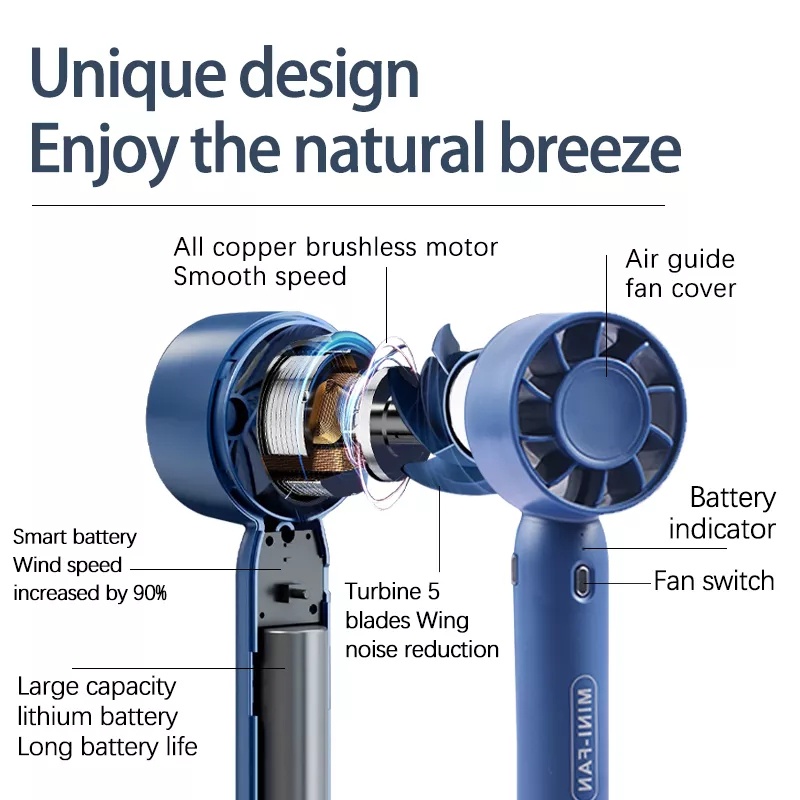 Turbo Kipas Angin Genggam Mini Portable USB / Turbo Jet Mini Fan USB Charge