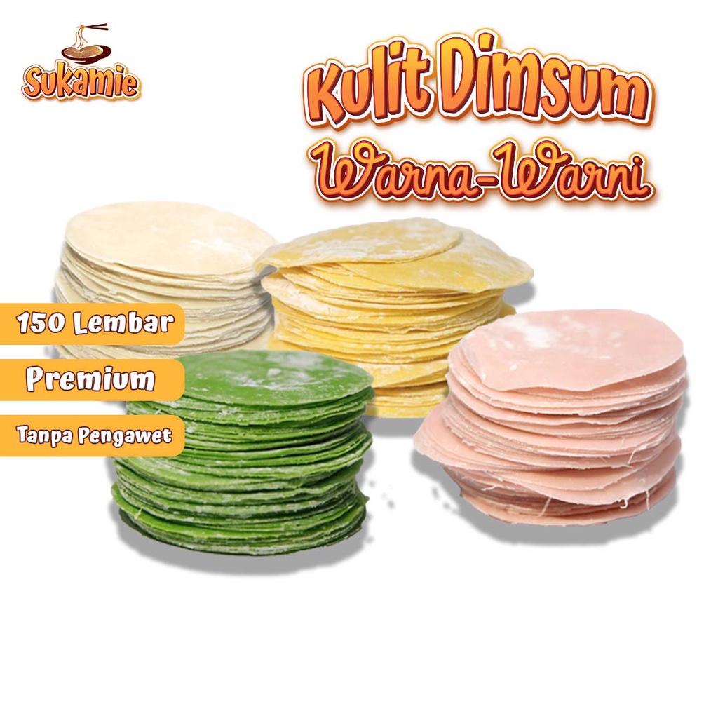 

Kulit Dimsum / Gyoza Sukamie Warna Warni isi 150 Lembar Halal Tipis Handmade 8 Cm