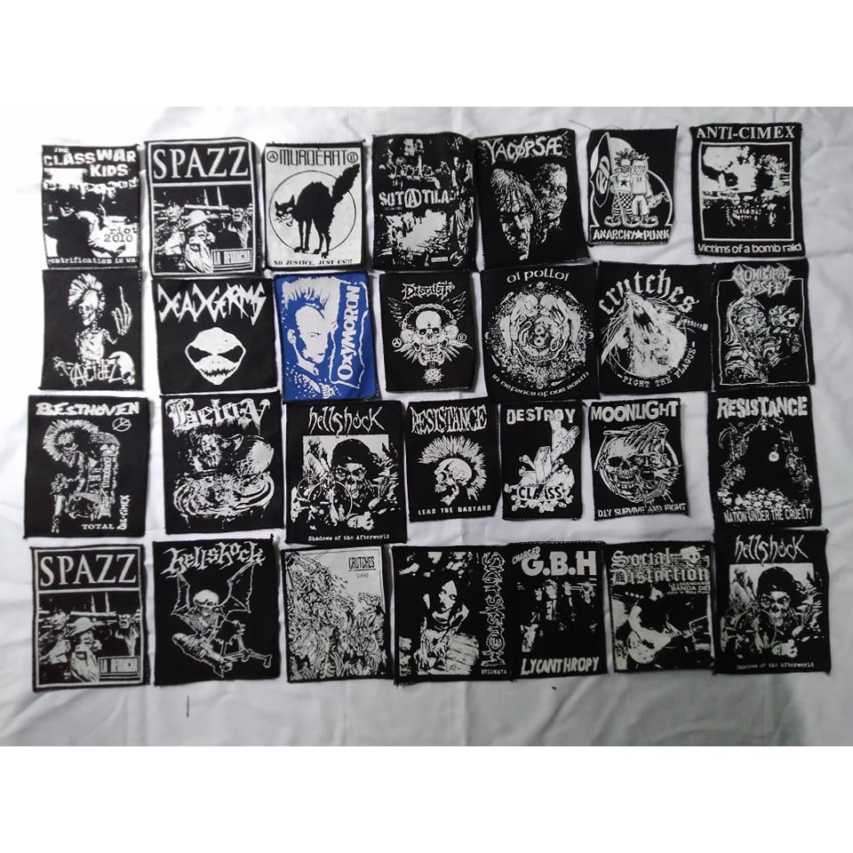 EMBLEM PATCH JAKET PUNK MURAH BORDIR BESAR POPULER TERLARIS BANDUNG TERKINI EMBELEM MUSIK BAND METAL