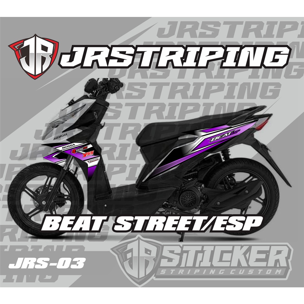 STRIPING STICKER  BEAT STREET / BEAT FI ESP / BEAT FI NEW 2016 2017 2018 2019- STRIPING VARIASI CUST