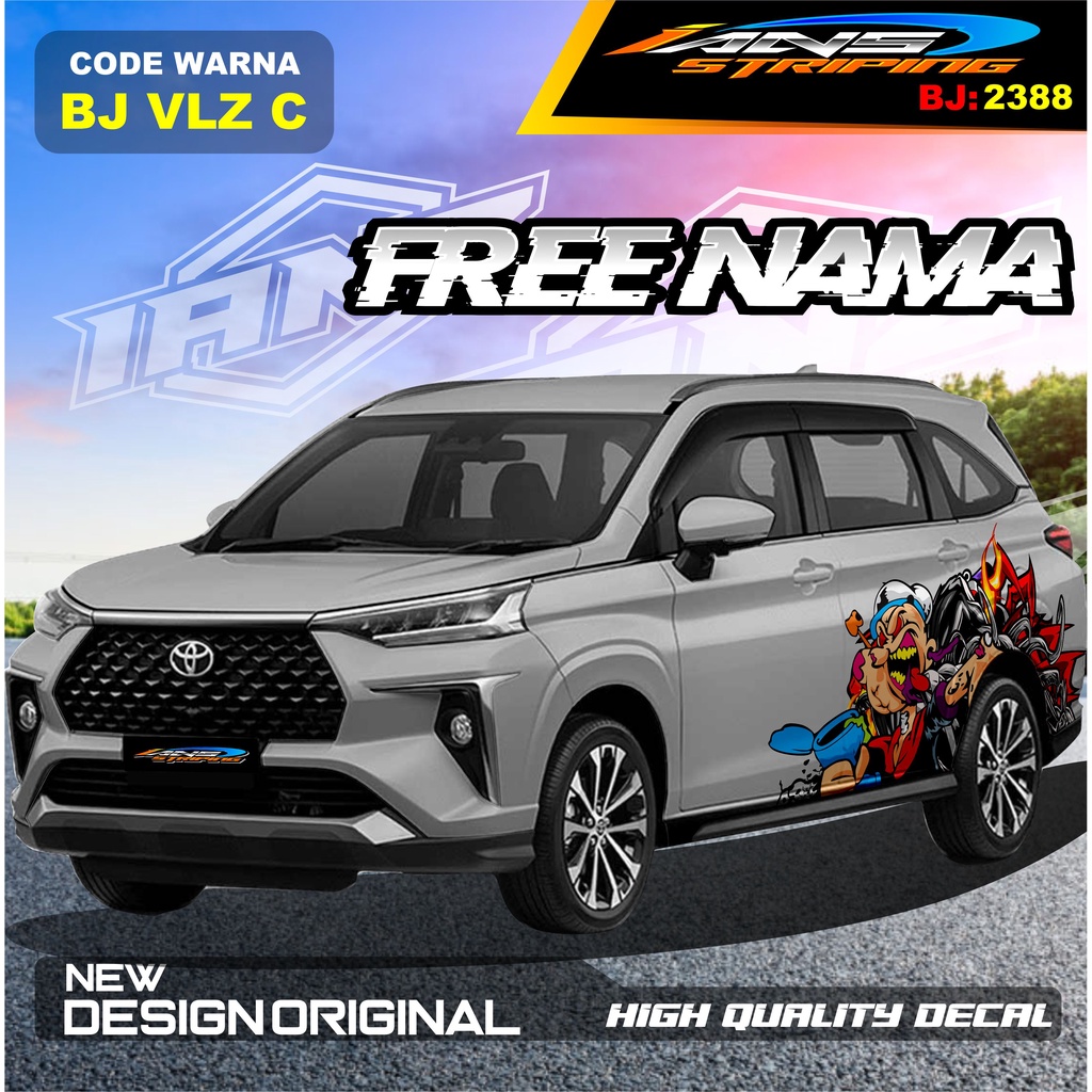 STICKER DECAL MOBIL AVANZA VELOZ / VARIASI STIKER MOBIL XENIA REBORN / STICKER DECAL MOBIL PAJERO / STIKER MOBIL