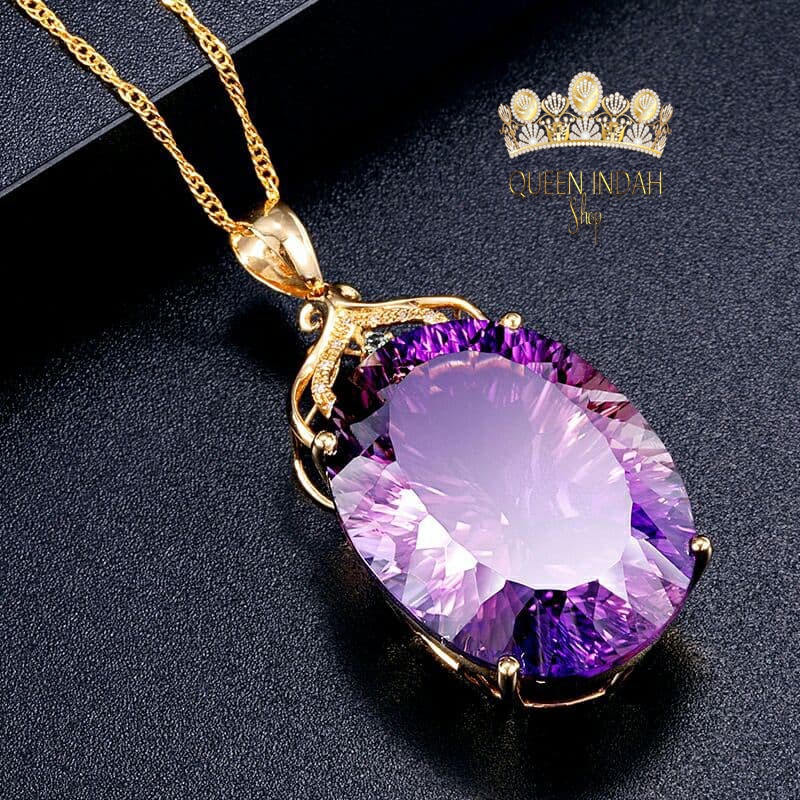 Liontin Batu Amethyst