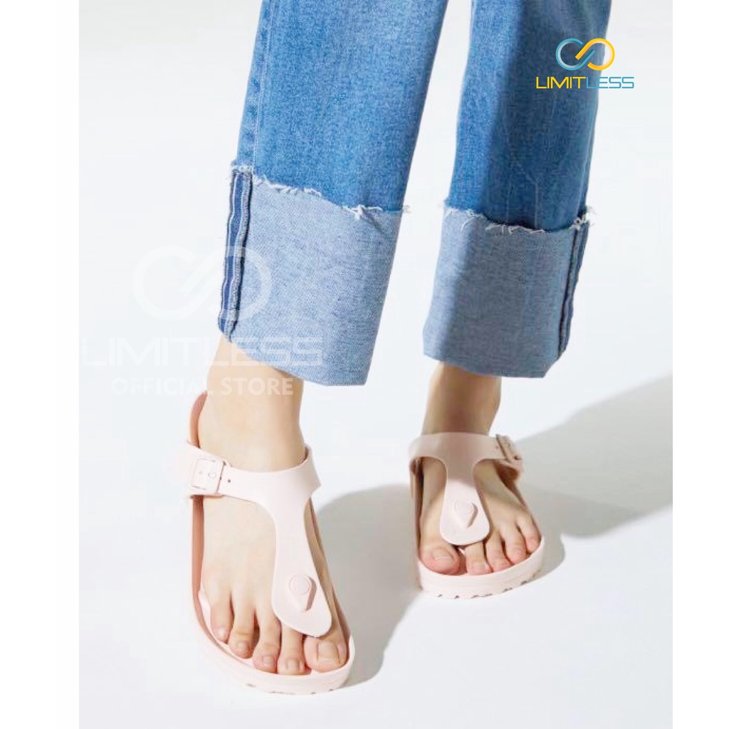 Sandal Wanita Limitless Casual Sendal Jepit Wanita Hitam Korean Style Sendal Cewek Japit Kekinian