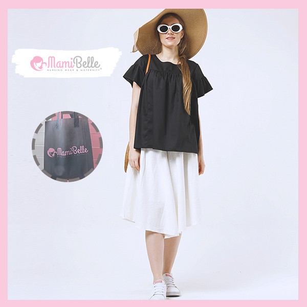 

Mamibelle Ramala Blouse Menyusui & Hamil Black Premium