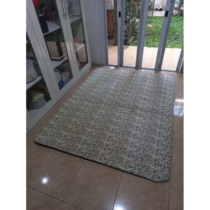 Karpet Busa FONIX Malaysia Bulu Super Lembut Anti Slip 150 x 190 Minimalis F144, Rasfur Korea-1