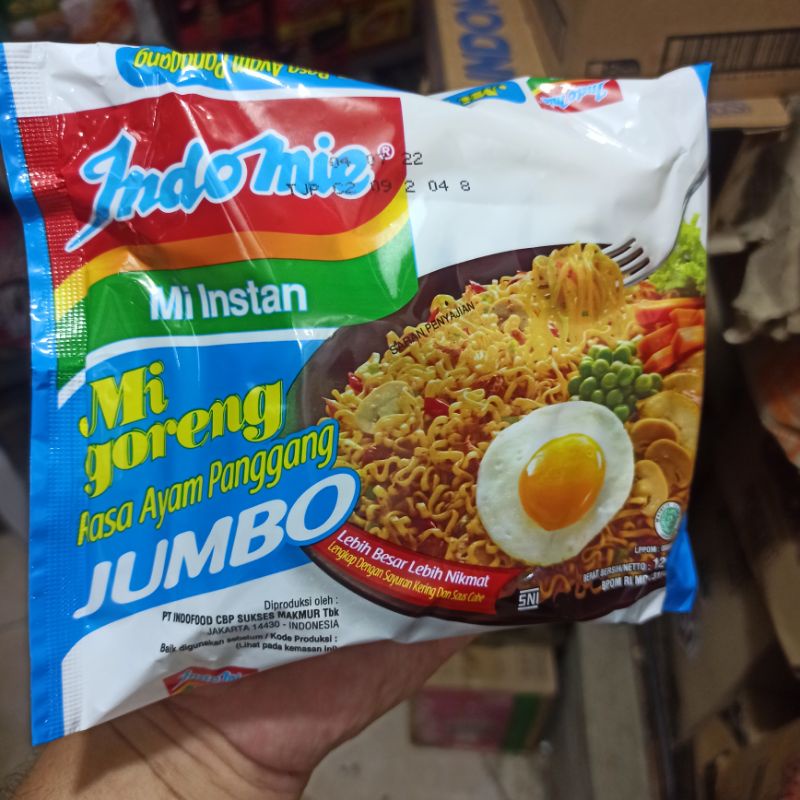 

Indomie Mi Instan Goreng Jumbo Rasa Ayam Panggang 127g