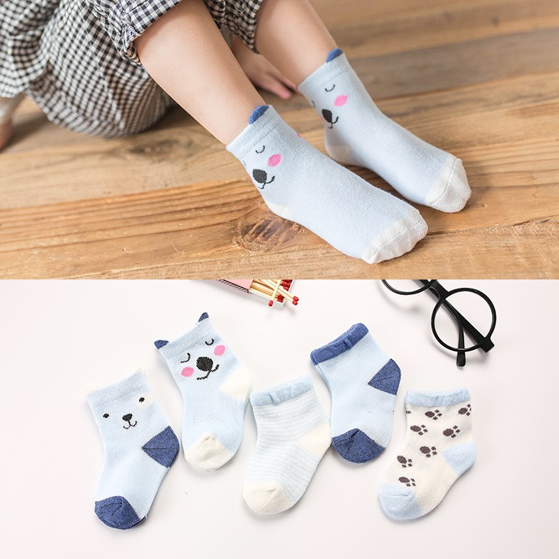 CHUBBI 8 Kaos Kaki Anak Laki Perempuan 5pcs/Set